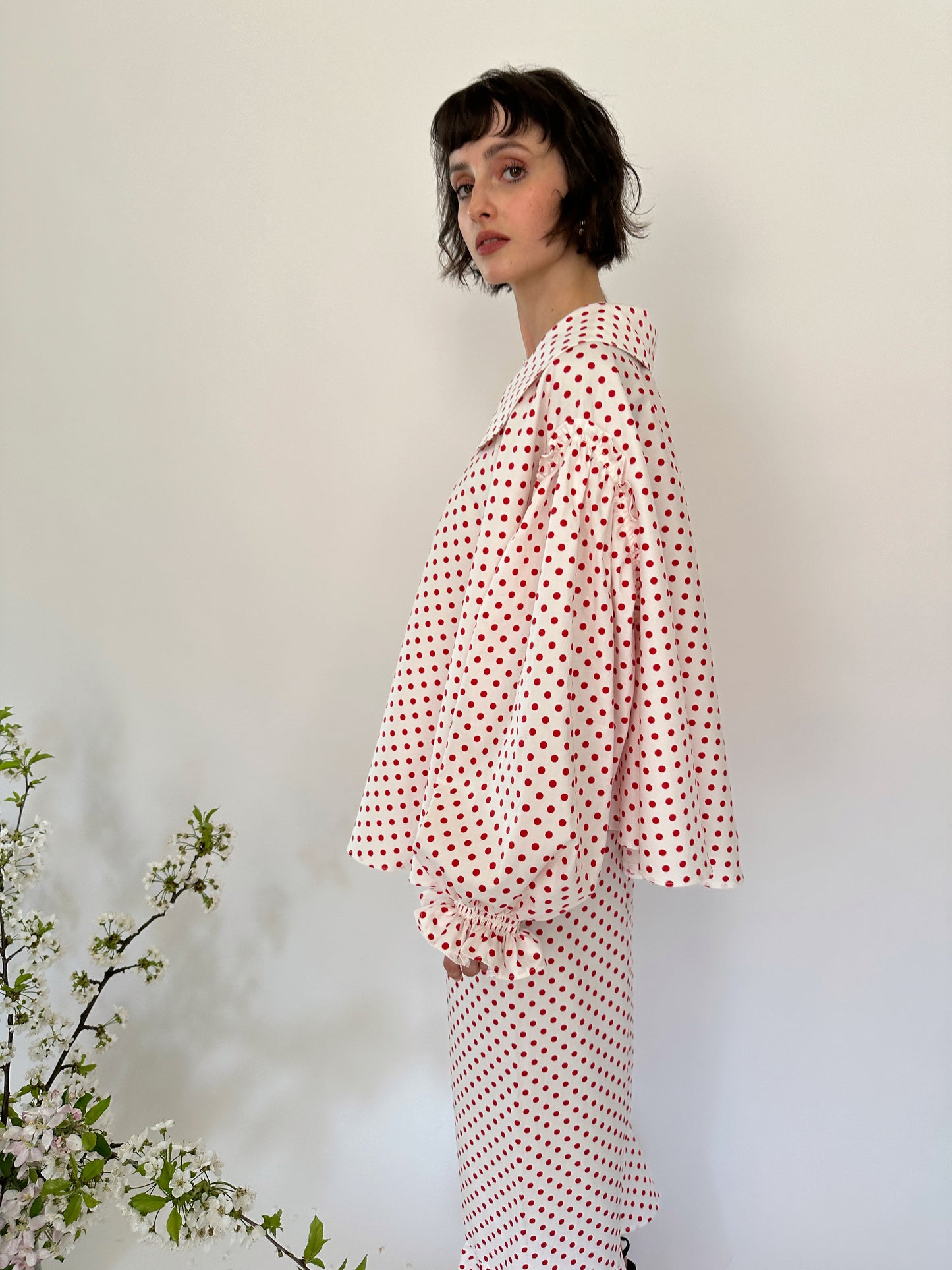 Red polka dots set