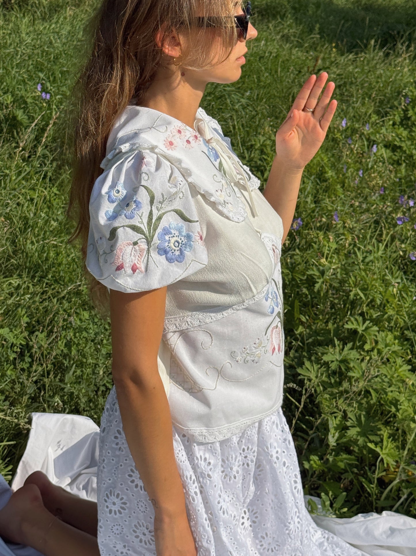 Reworked Linen Floral Shirt