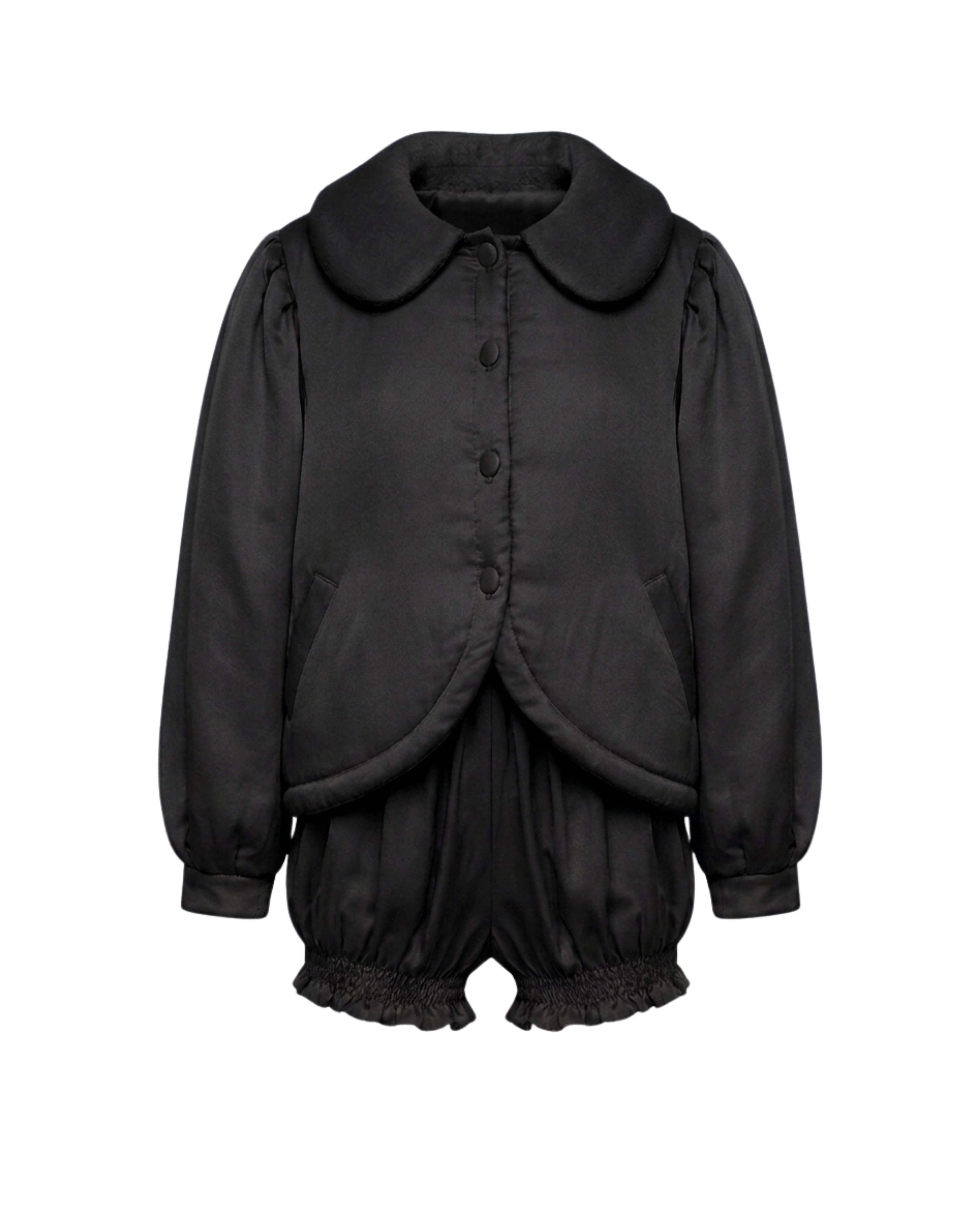 Satin puffer butterfly in Black