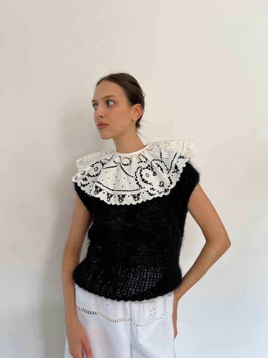 Reworked antique lace collar