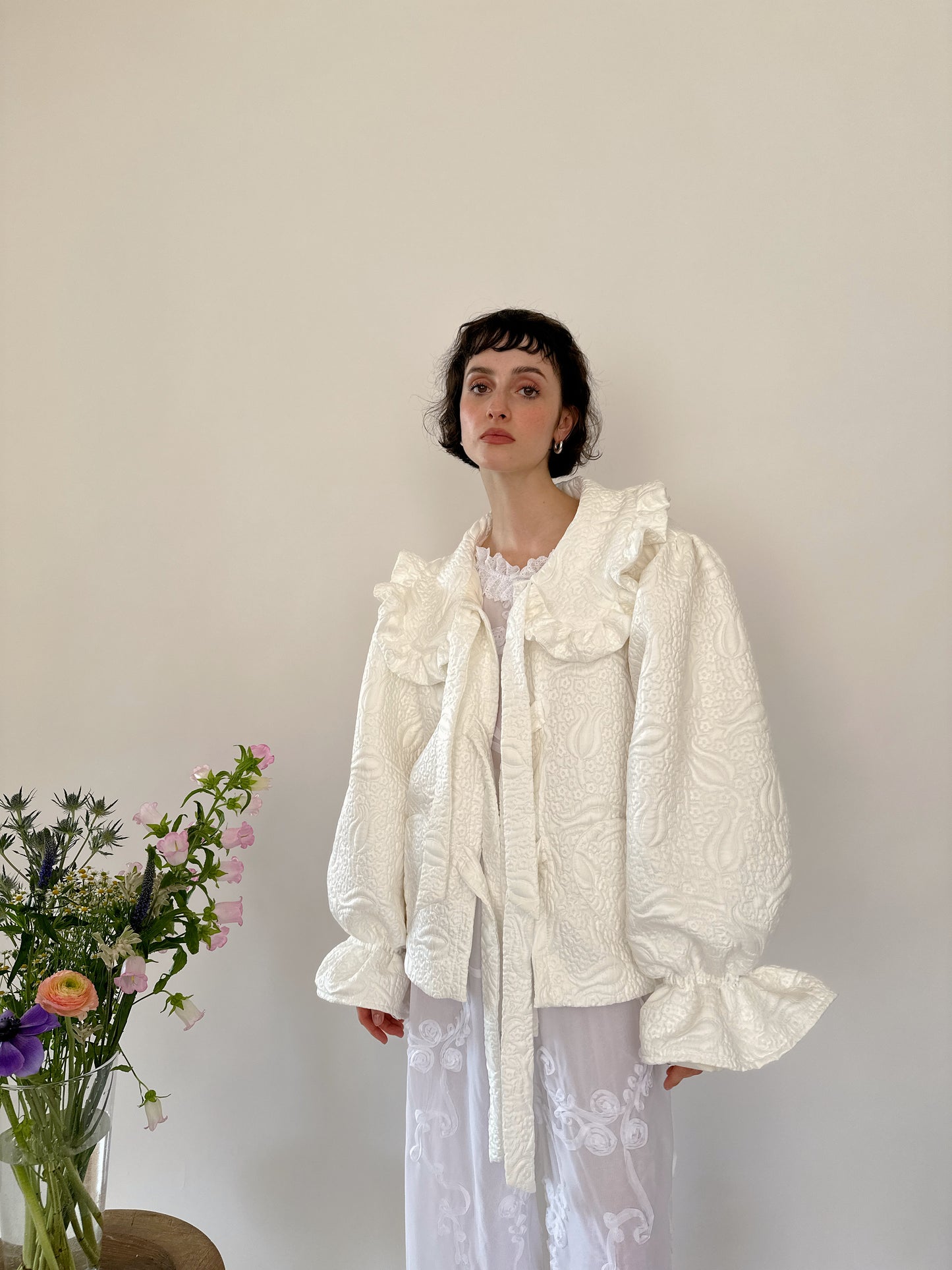 White tulip coat