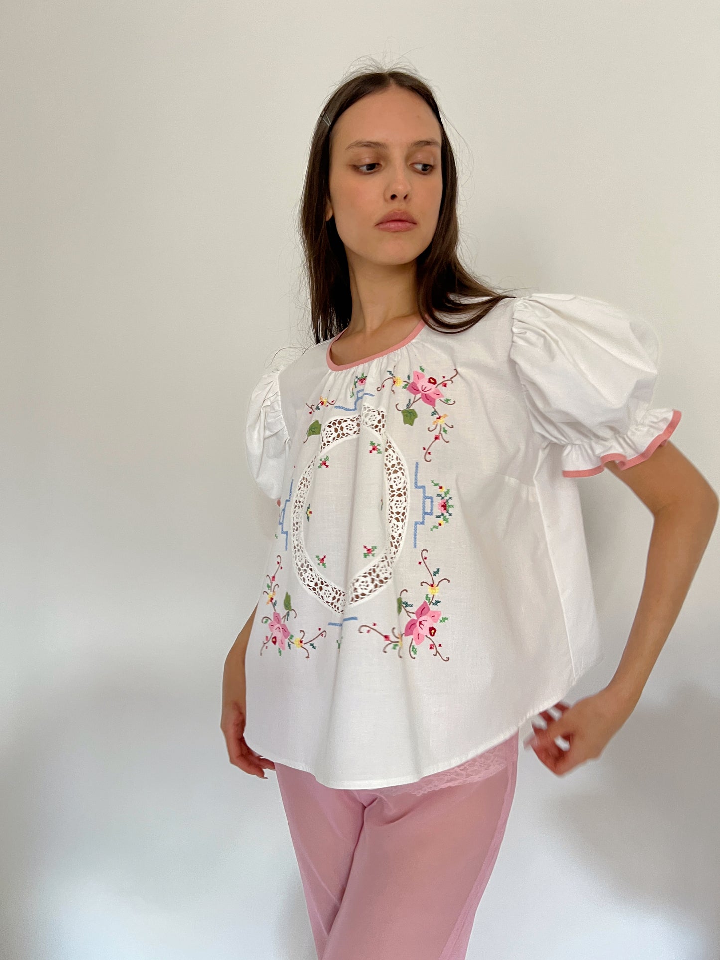 Embroidery reworked shirt