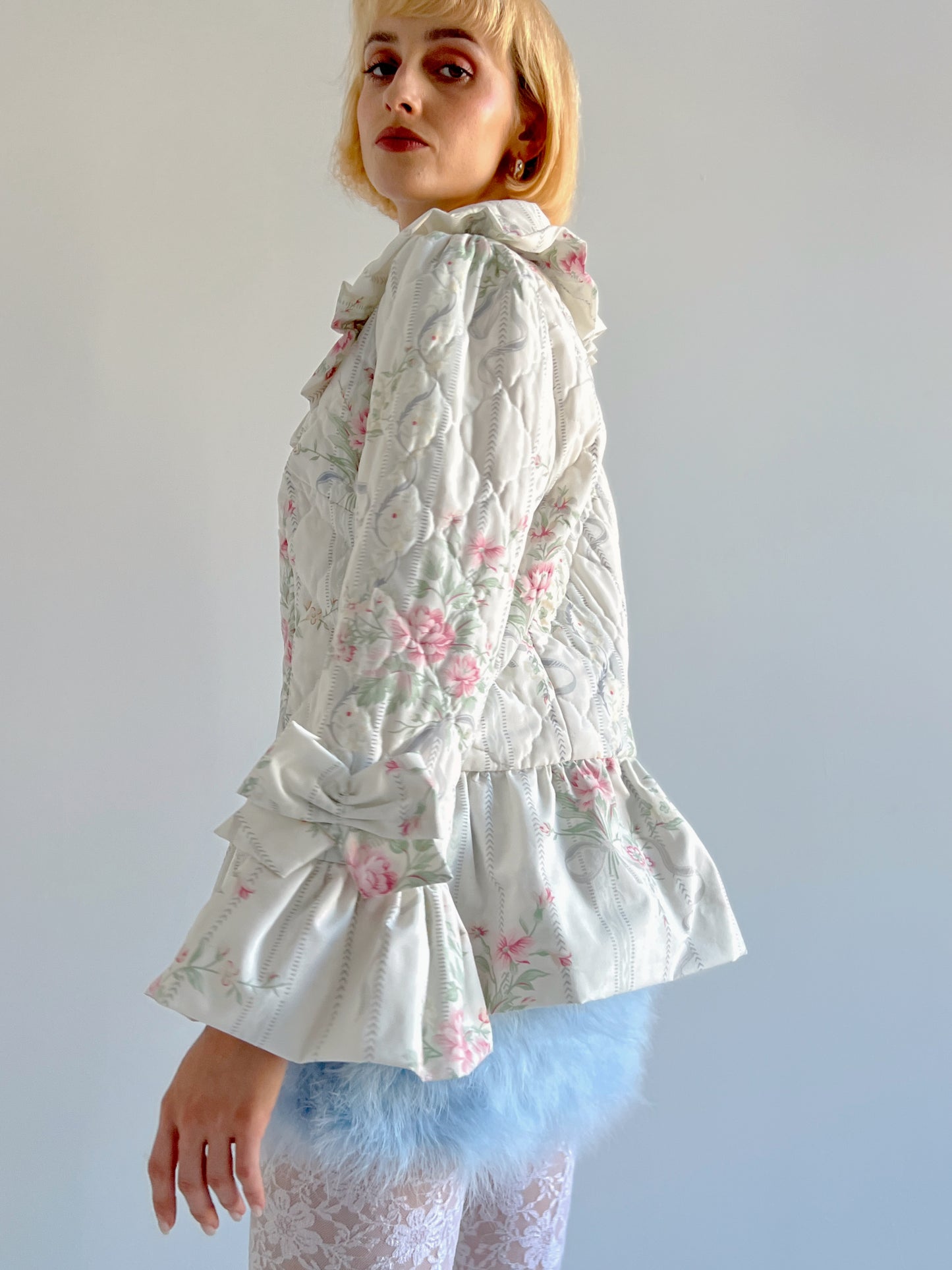 Reworked floral blazer