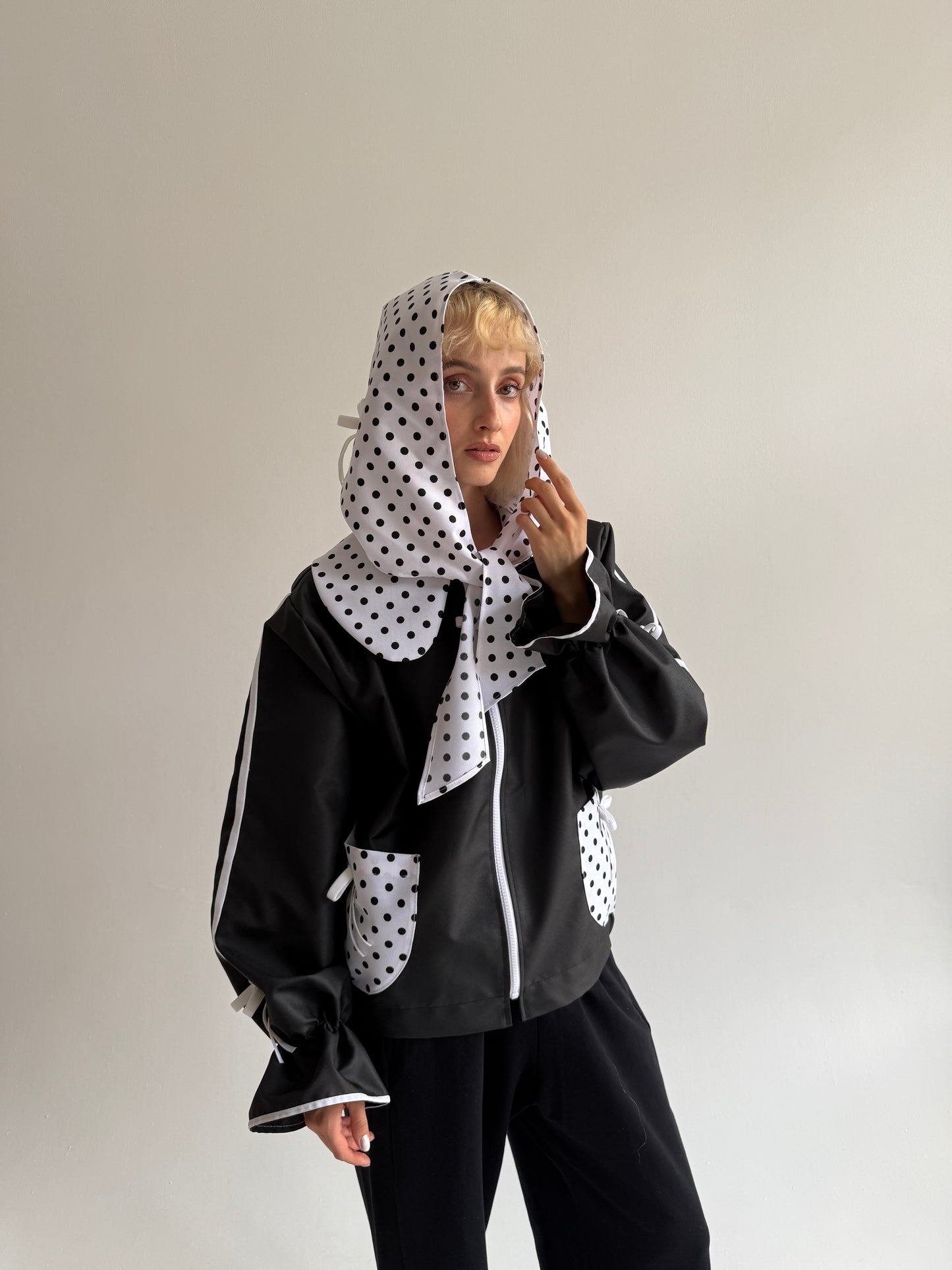 Waterproof polka dots jacket
