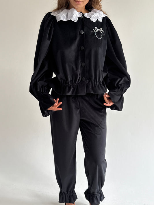 Black velvet set S/M