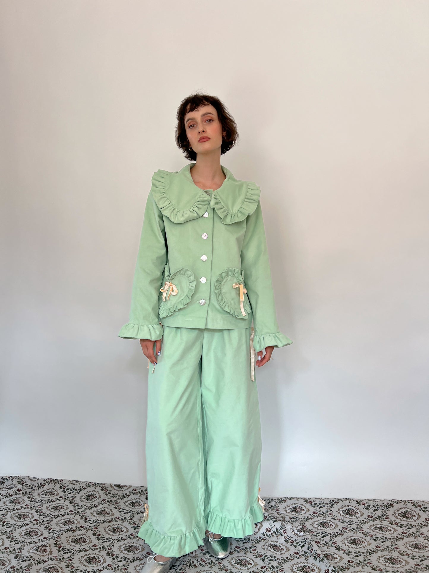 Mint corduroy set