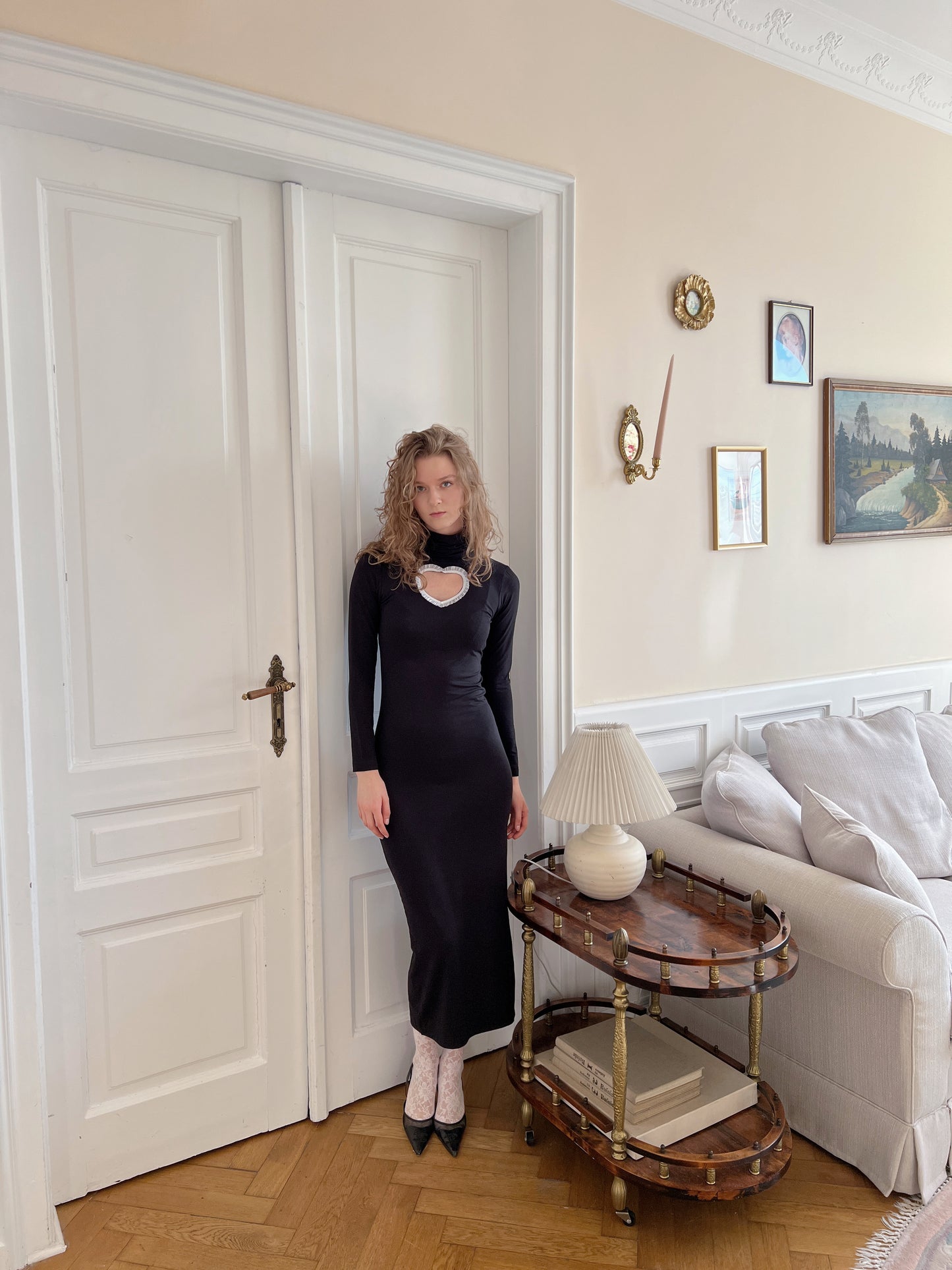 Heart turtleneck dress