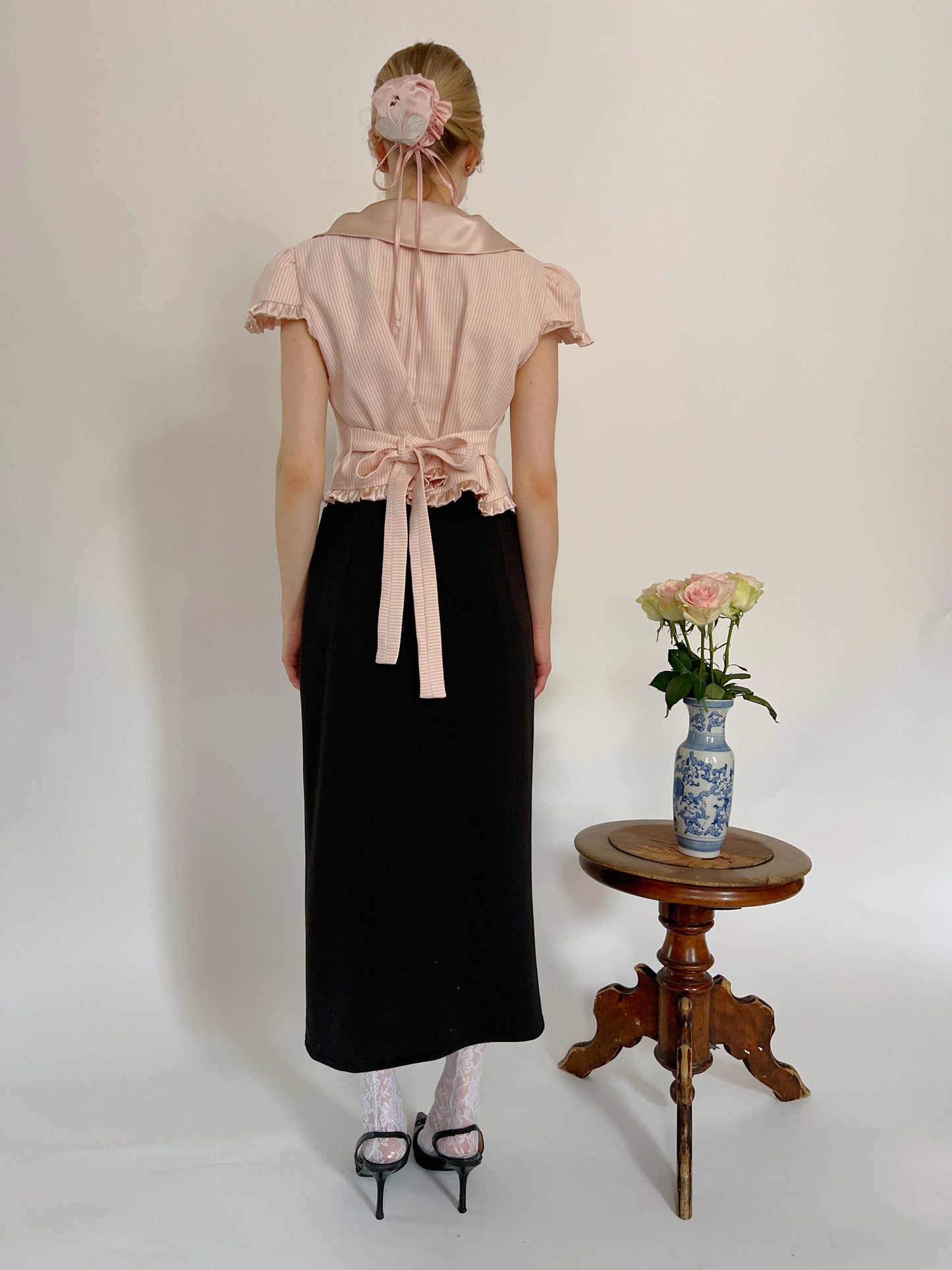 Midi Jersey Bows Skirt