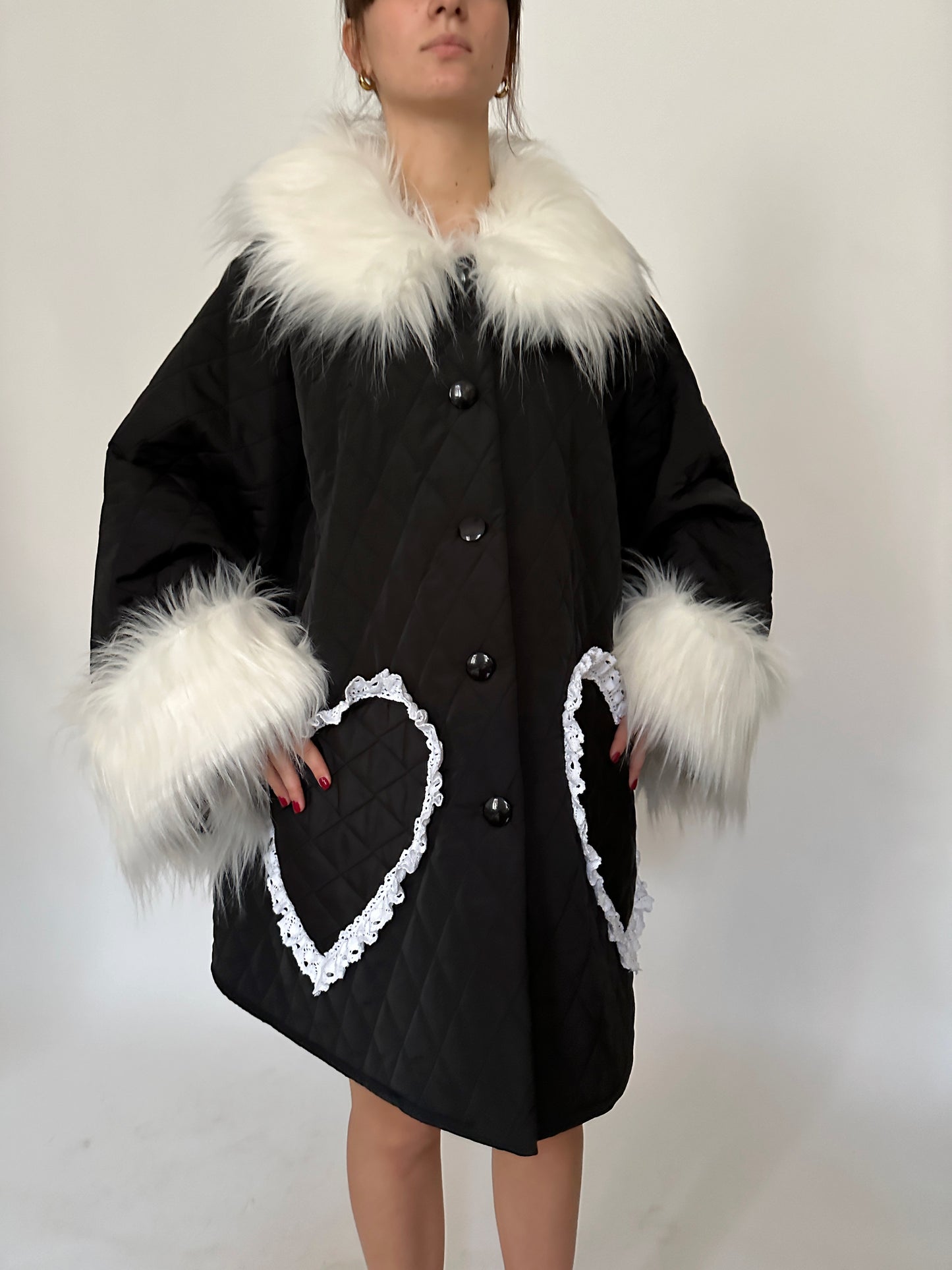 Faux fur winter coat