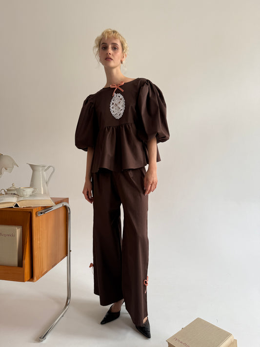 Chocolate Brown Rose Set