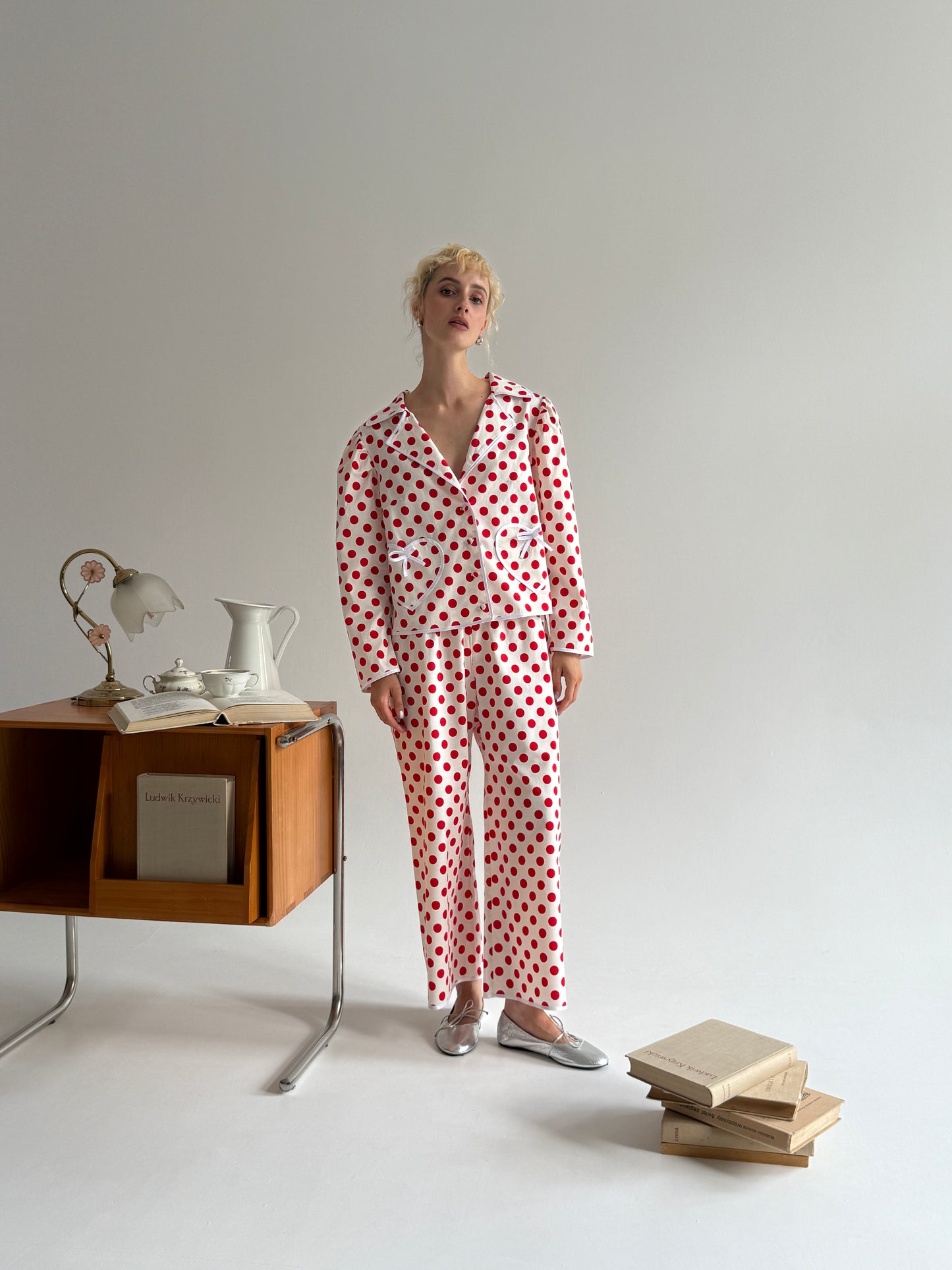 Cotton Red Polka Dots Pyjama