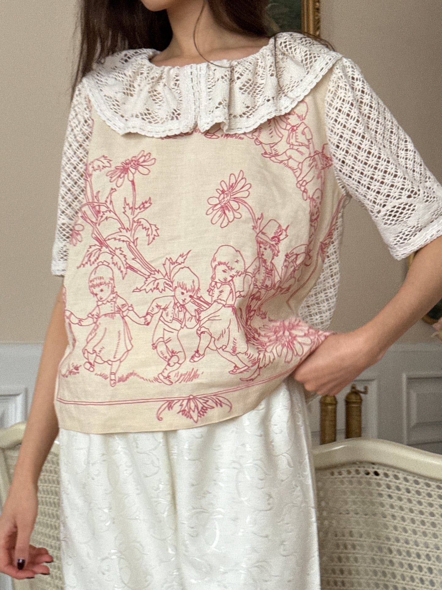 Reworked Shirt Children Emboidery