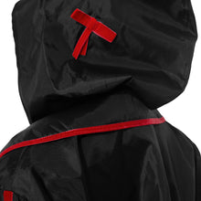 Load image into Gallery viewer, Waterproof red bow jacket matching hood
