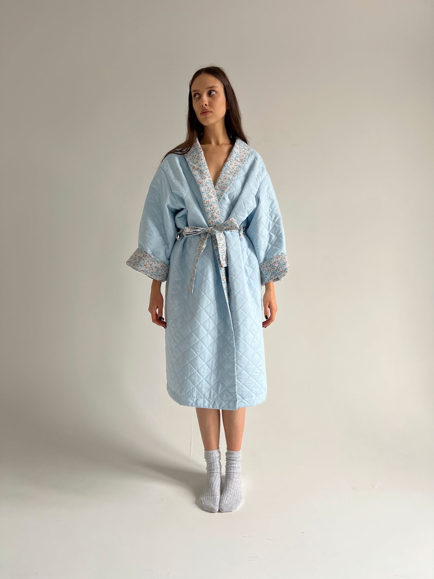 Baby blue robe