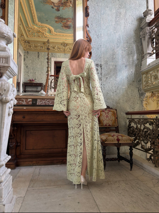 Lace Maxi Dress in Mint