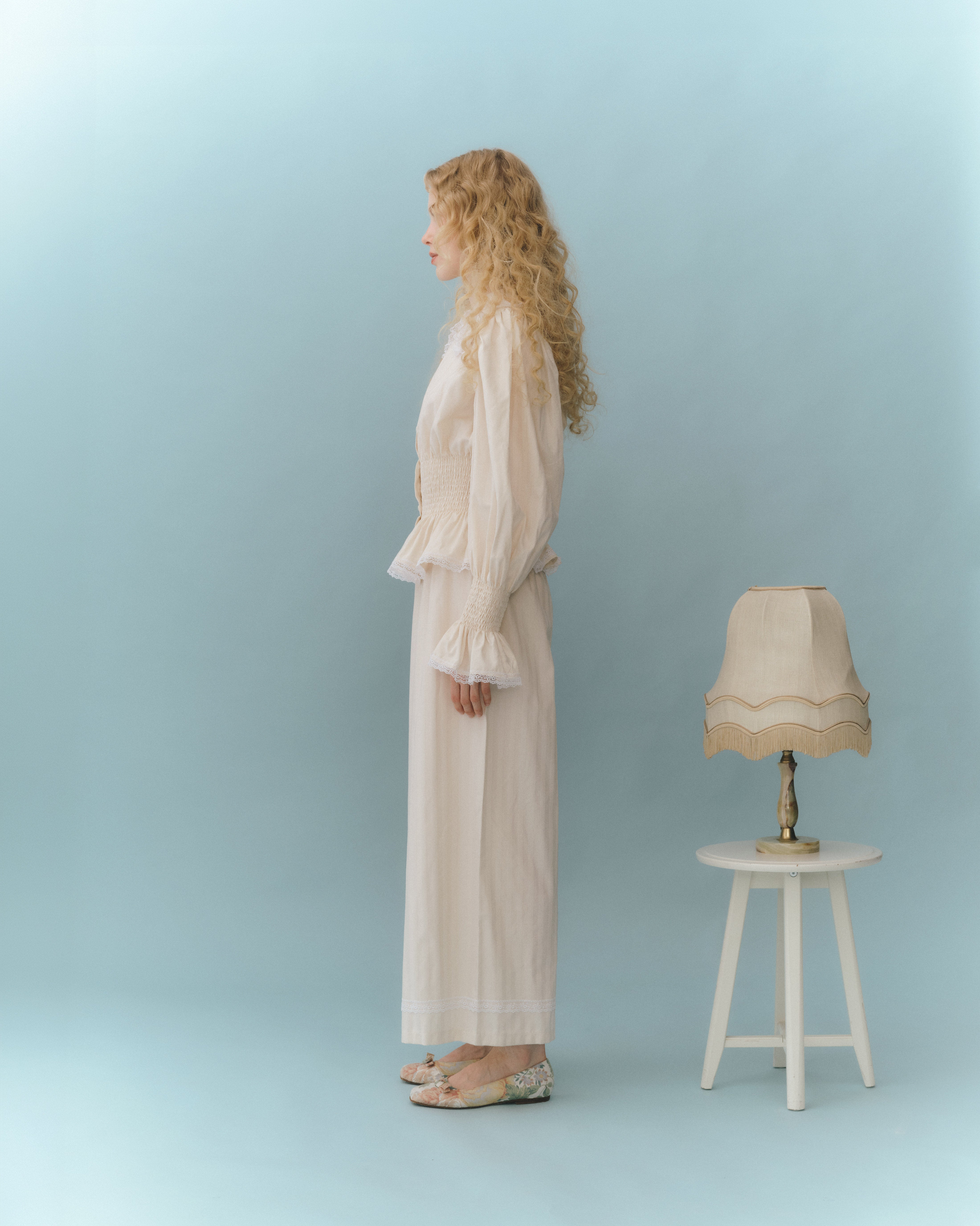 Cotton poplin antique set in Cream