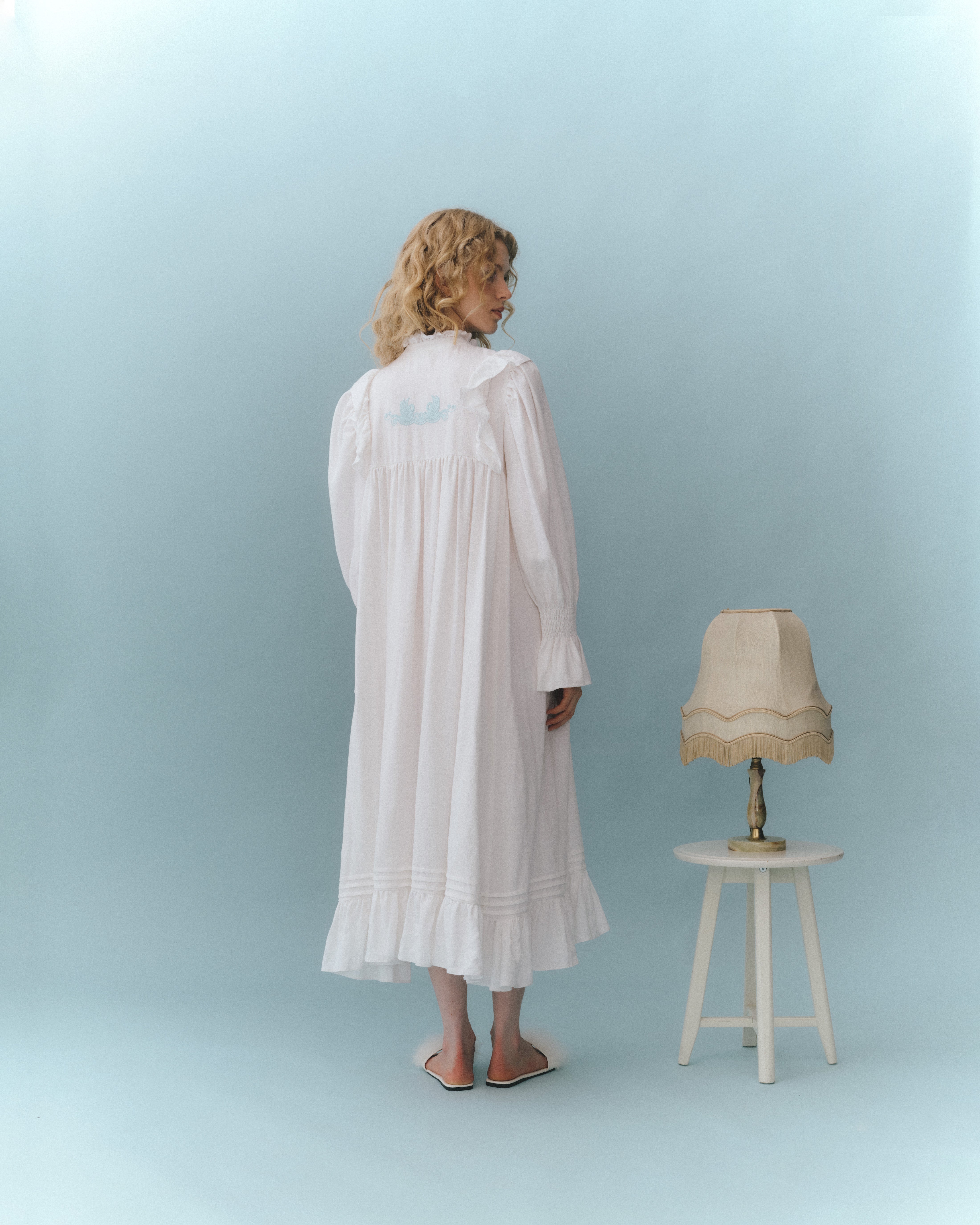 Linen Swan Dress Something Blue