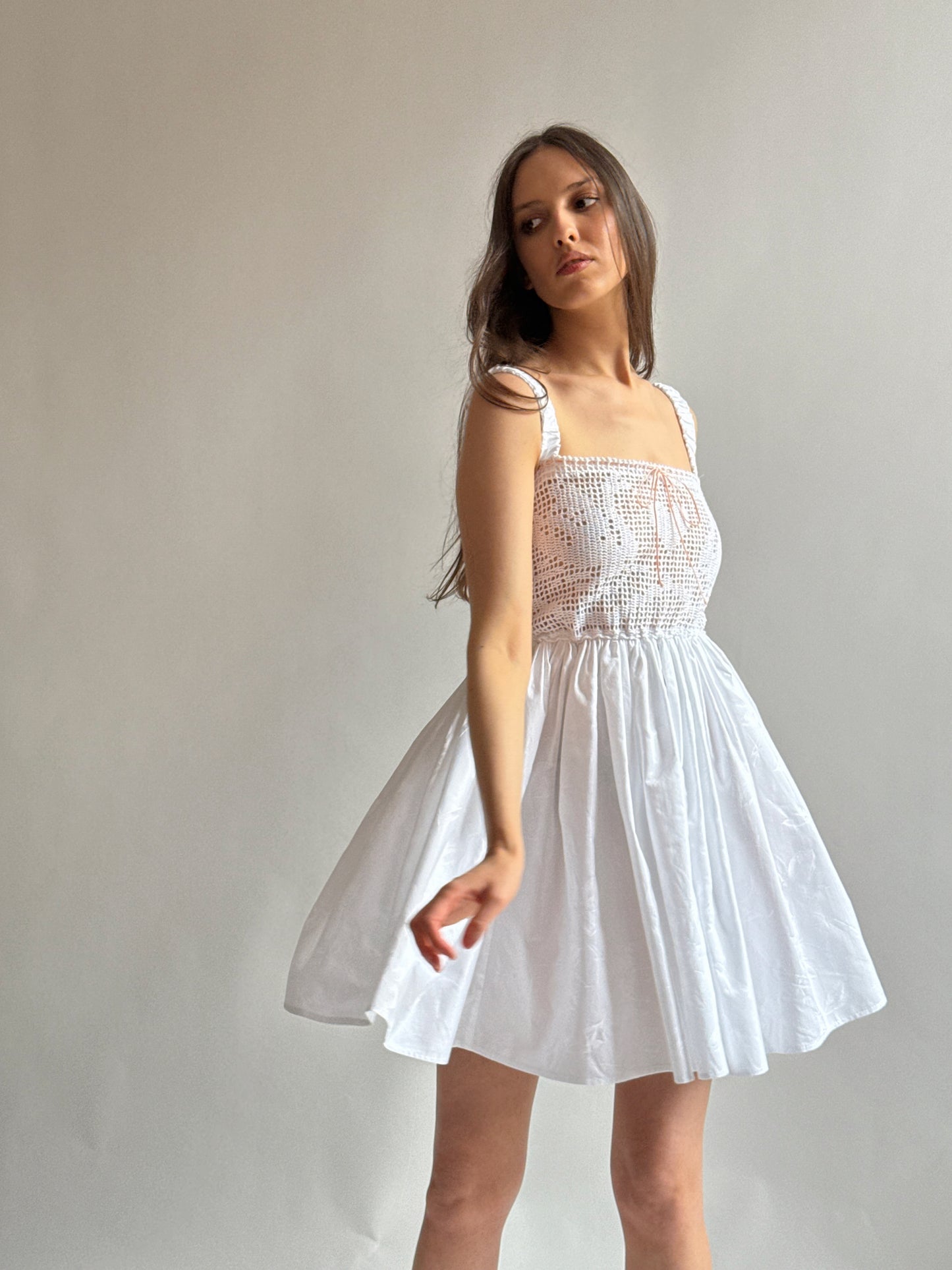 Crochet swans dress