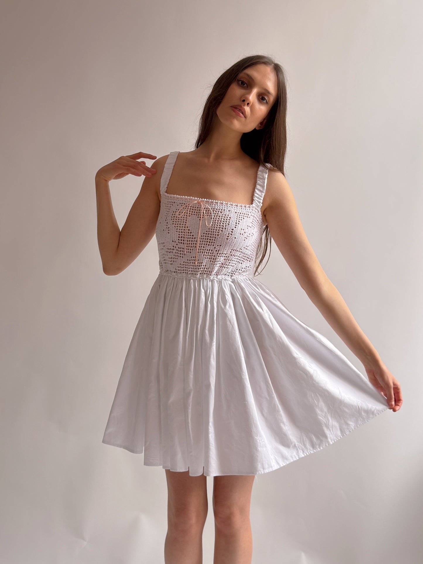 Crochet swans dress