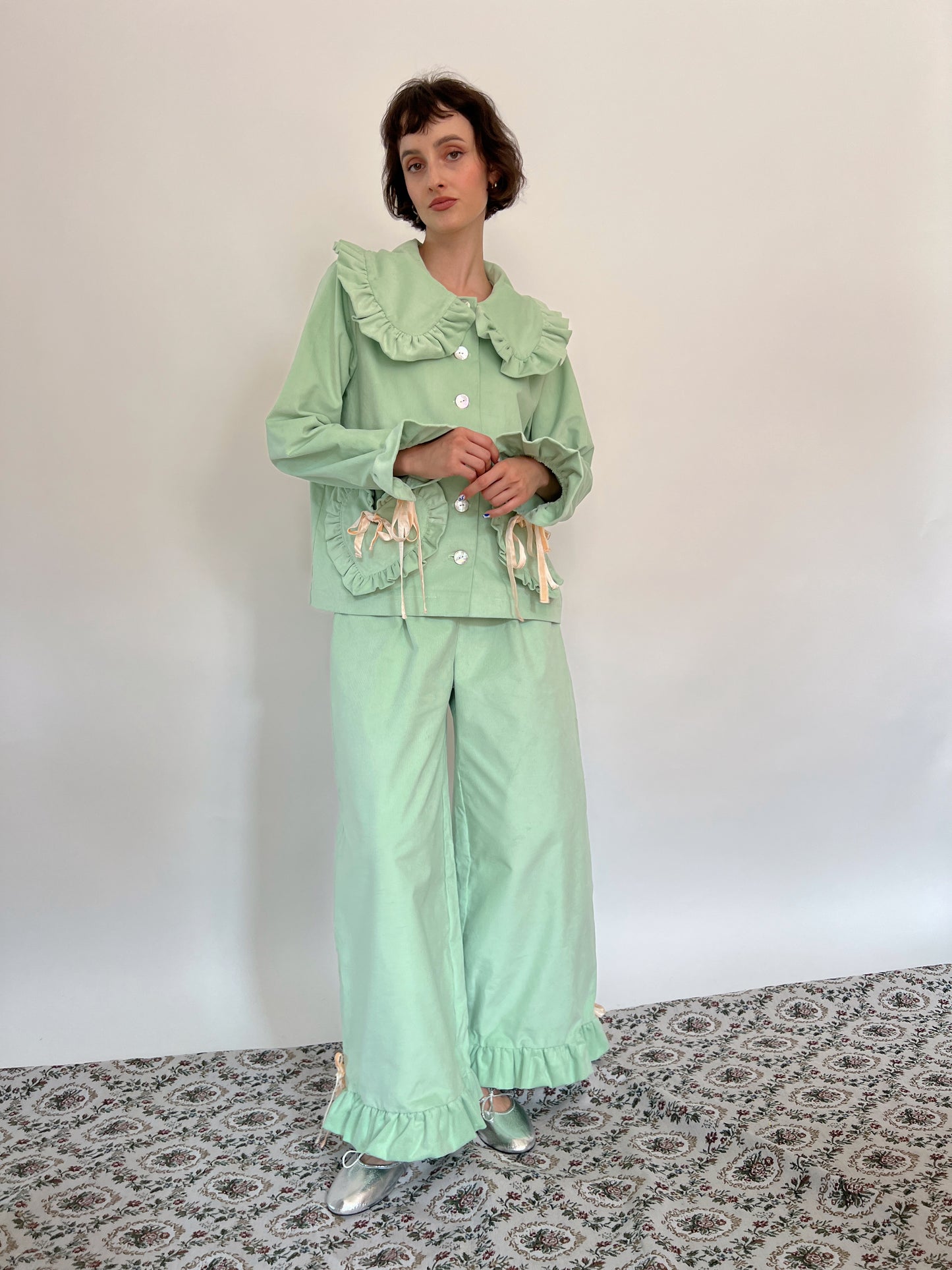 Mint corduroy set