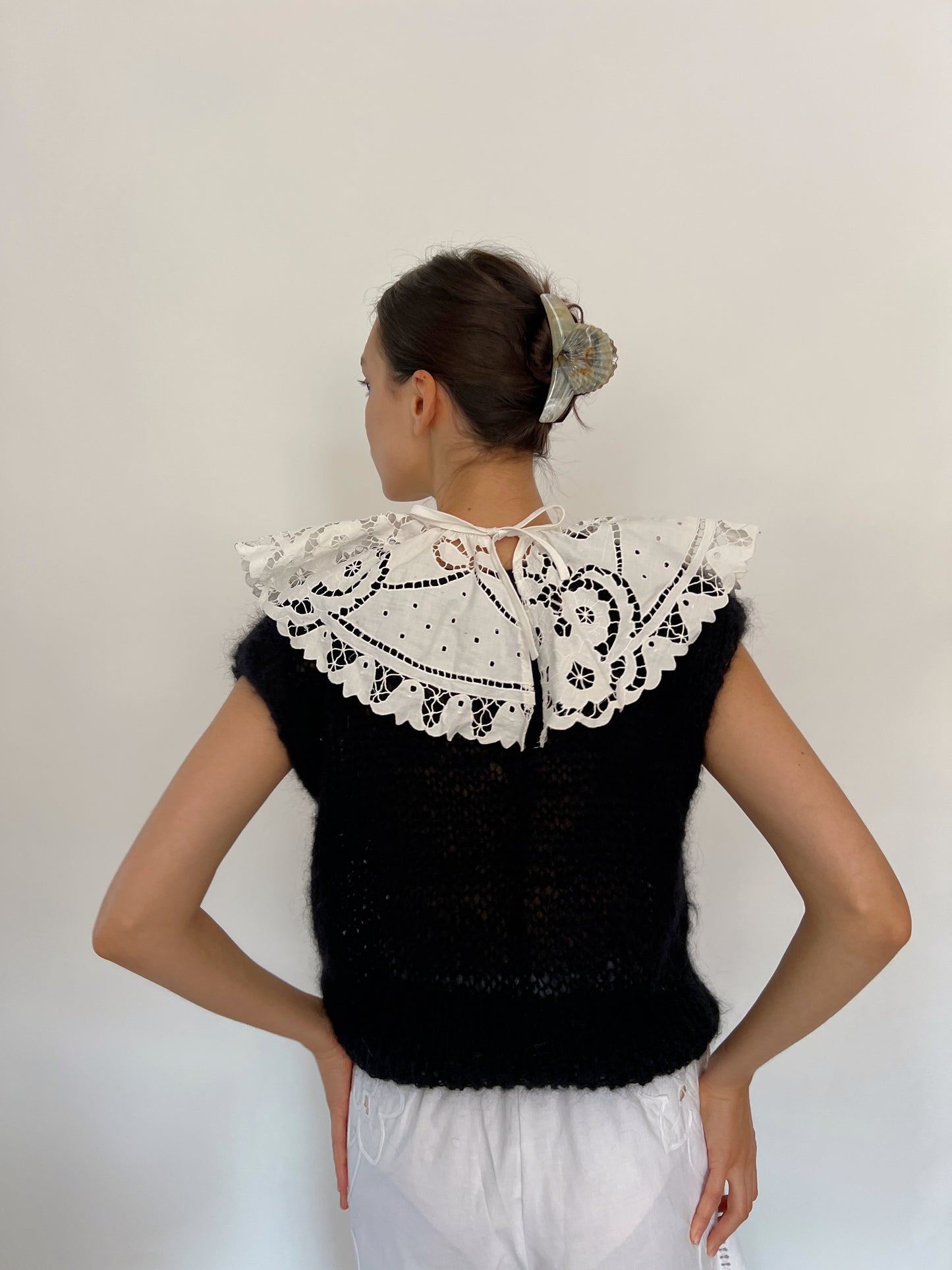 Reworked antique lace collar