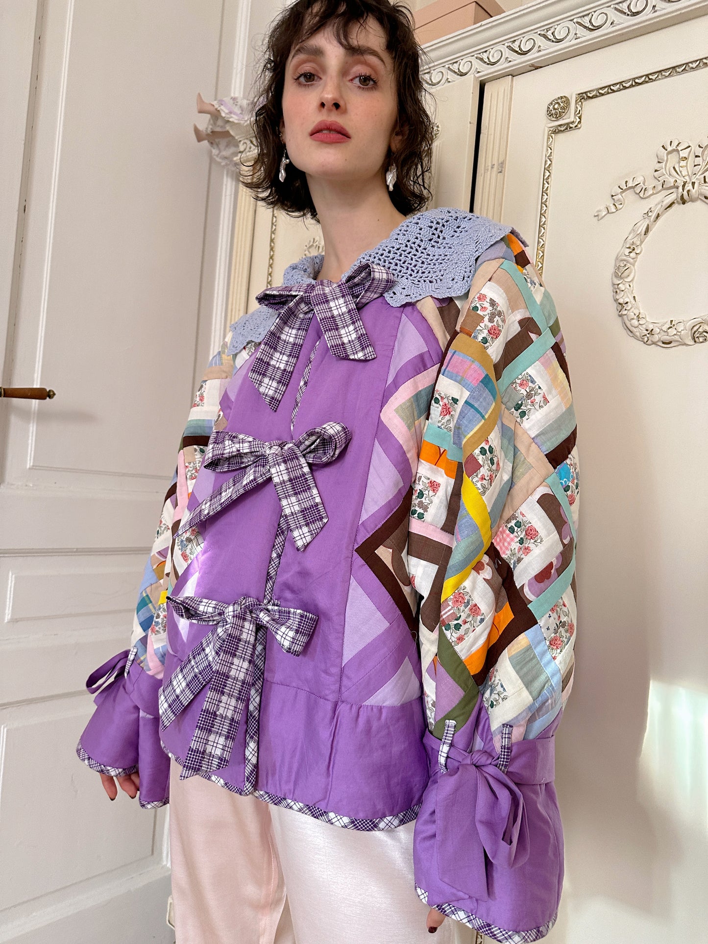 Upcycled patchwork coat