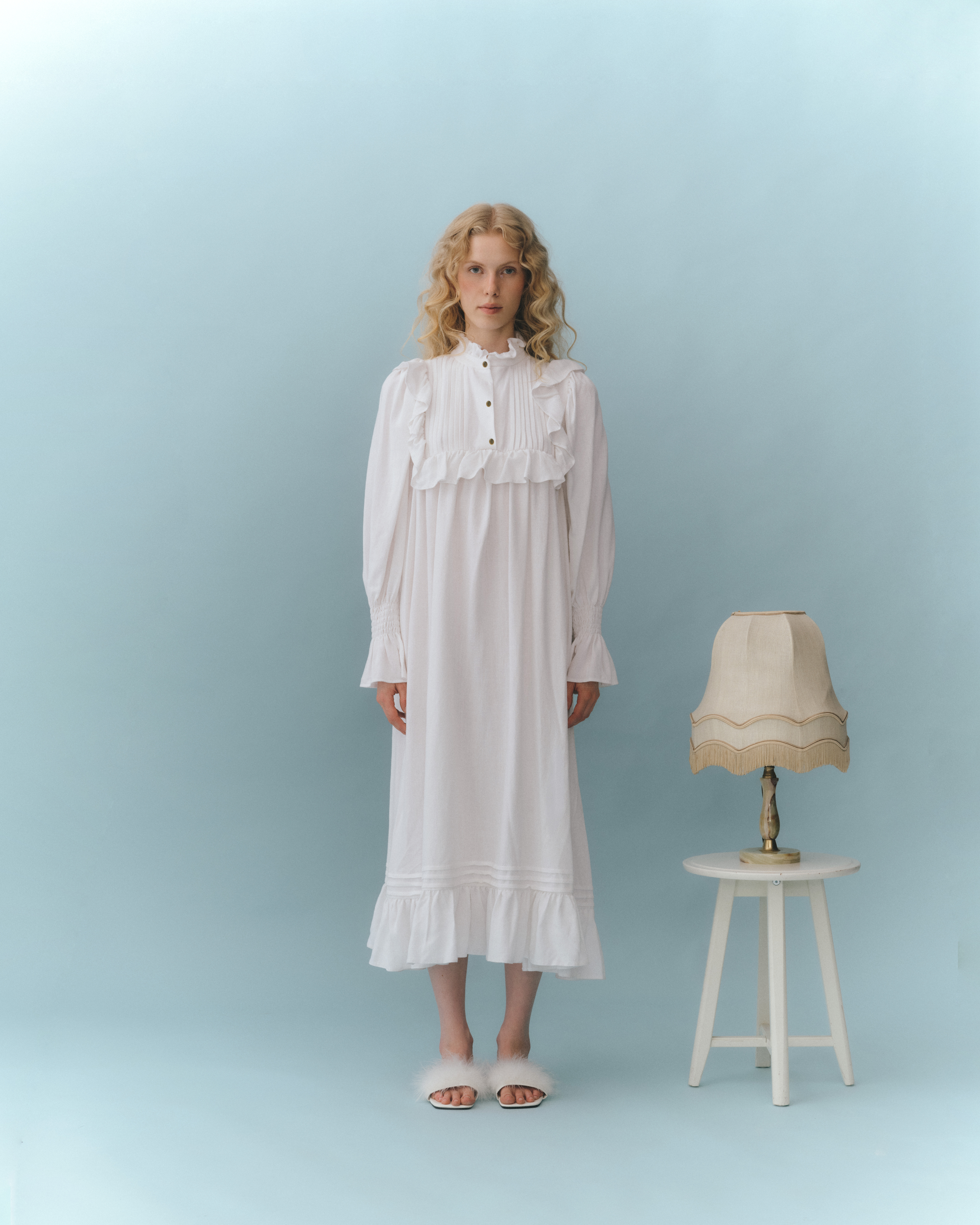 Linen Swan Dress Something Blue