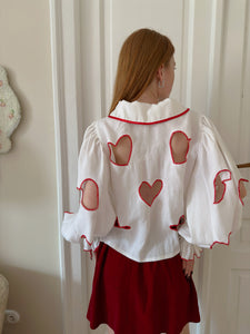 Linen heart shirt